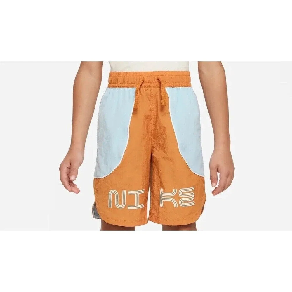 New Big Boys' Nike Sportswear Woven Shorts KIDS SZ: Medium, Orange